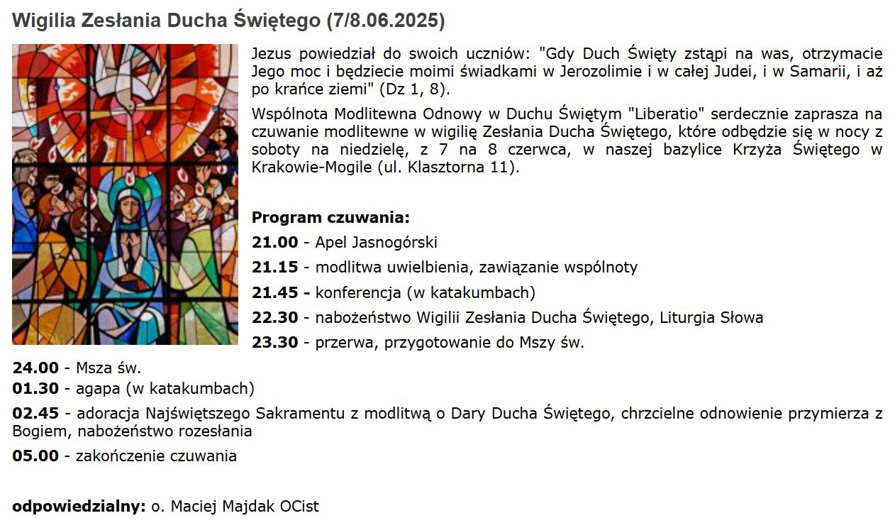 Czuwanie przed Zesłaniem Mogiła